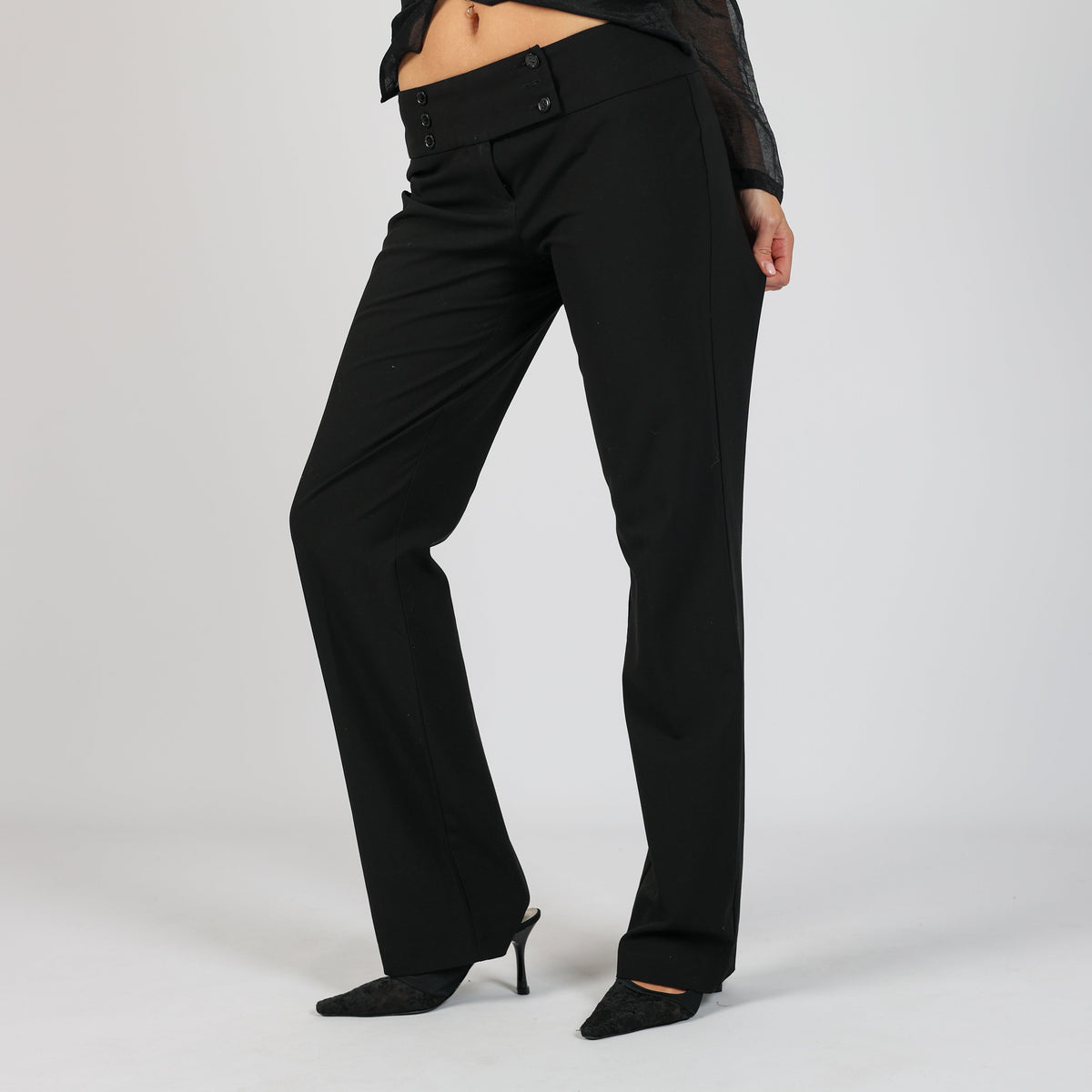 Black Y2K Yessica Formal Trousers (S)