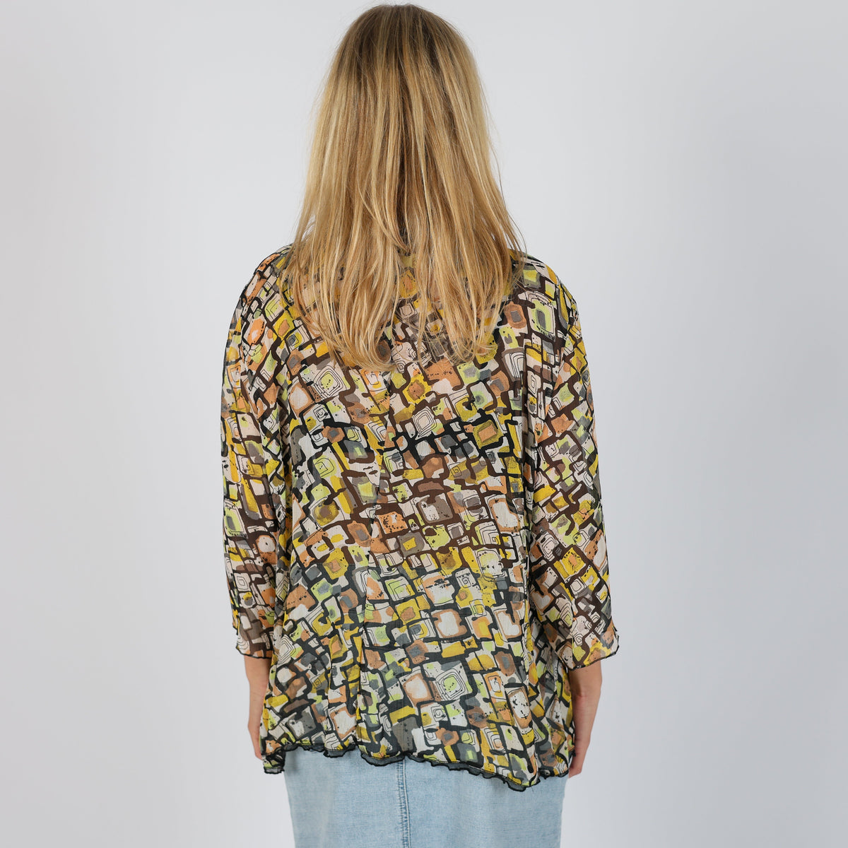 Black Y2K Blouse Sheer (L)
