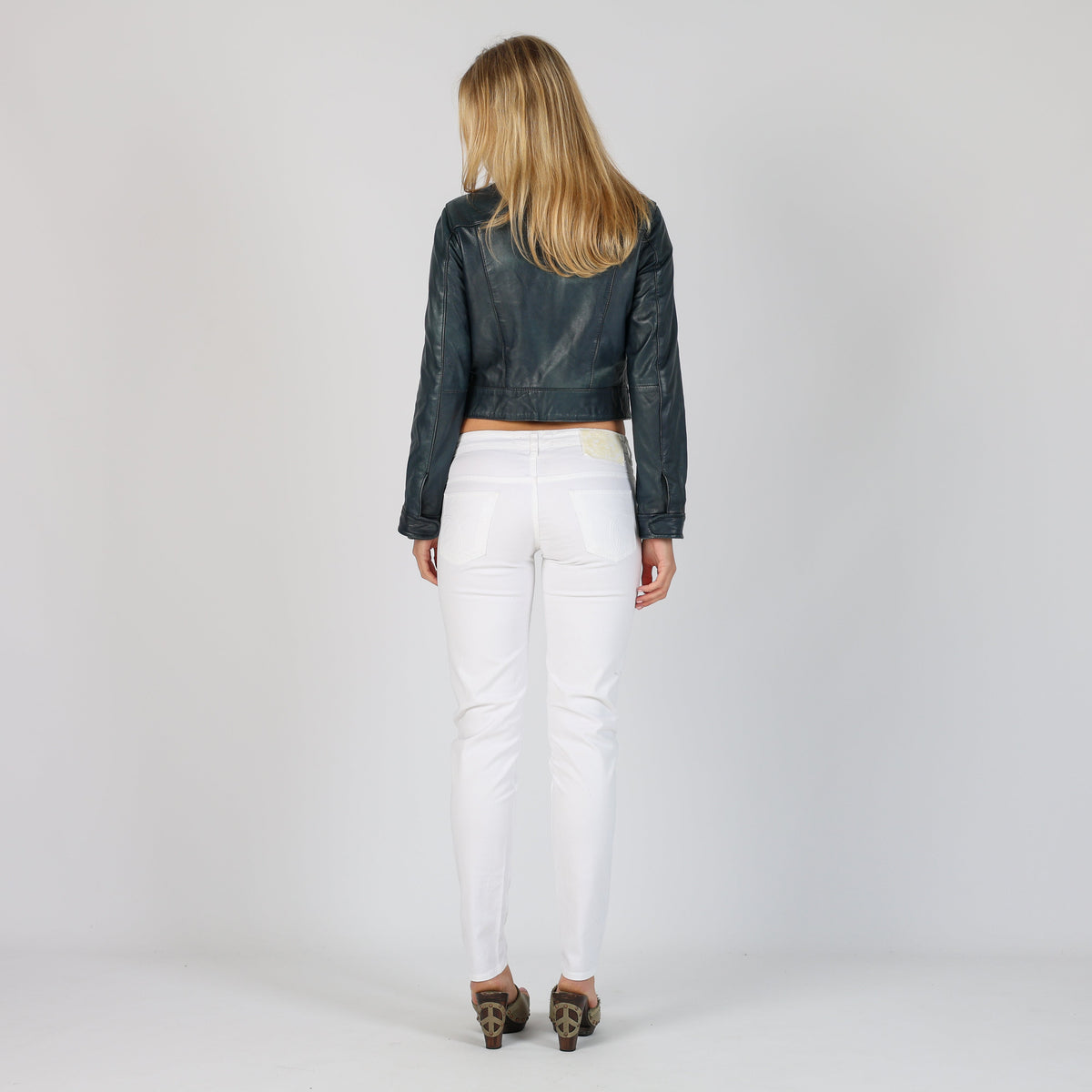 White Y2K Fiorucci Straight Jeans (XS)