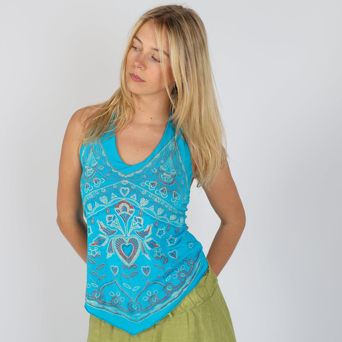 Blue Y2K Piaza Italia Cami (XS)