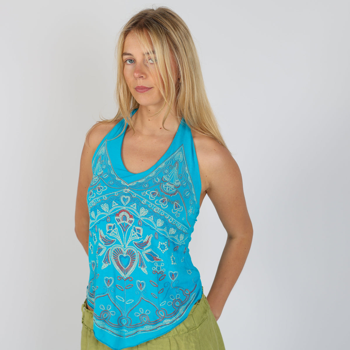 Blue Y2K Piaza Italia Cami (XS)