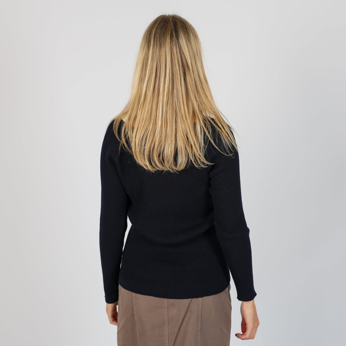 Navy Blue Y2K Luisa Spagnoli Knitted Jumper (S)