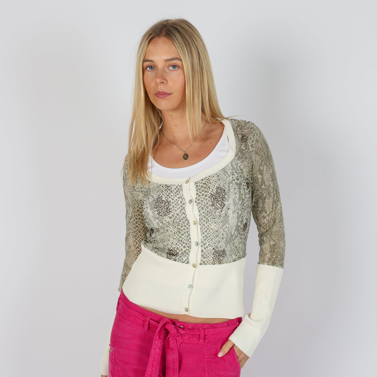 Cream Y2K Akalandri Cardigan (S)