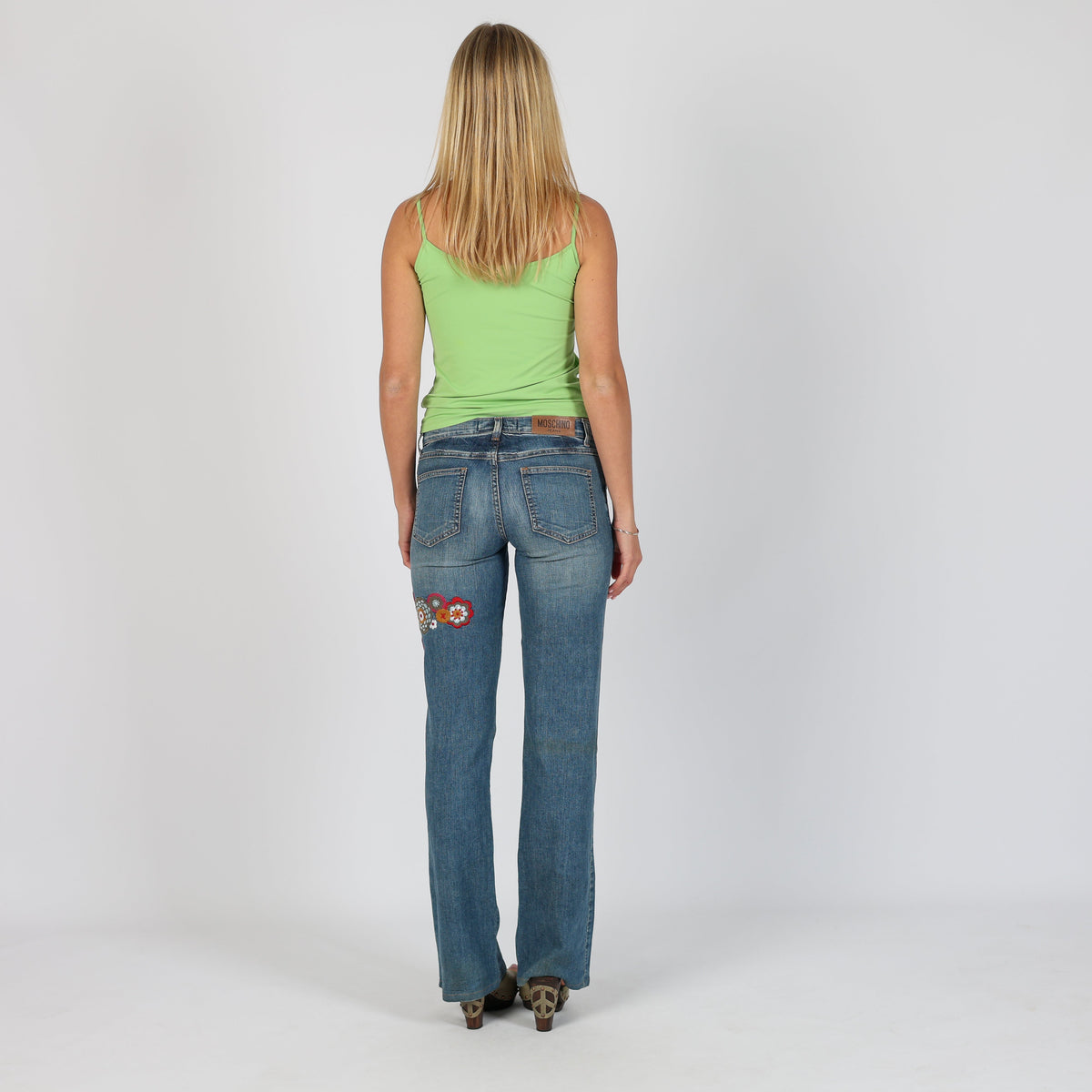 Light Blue 90s Moschino Straight Jeans (XS)