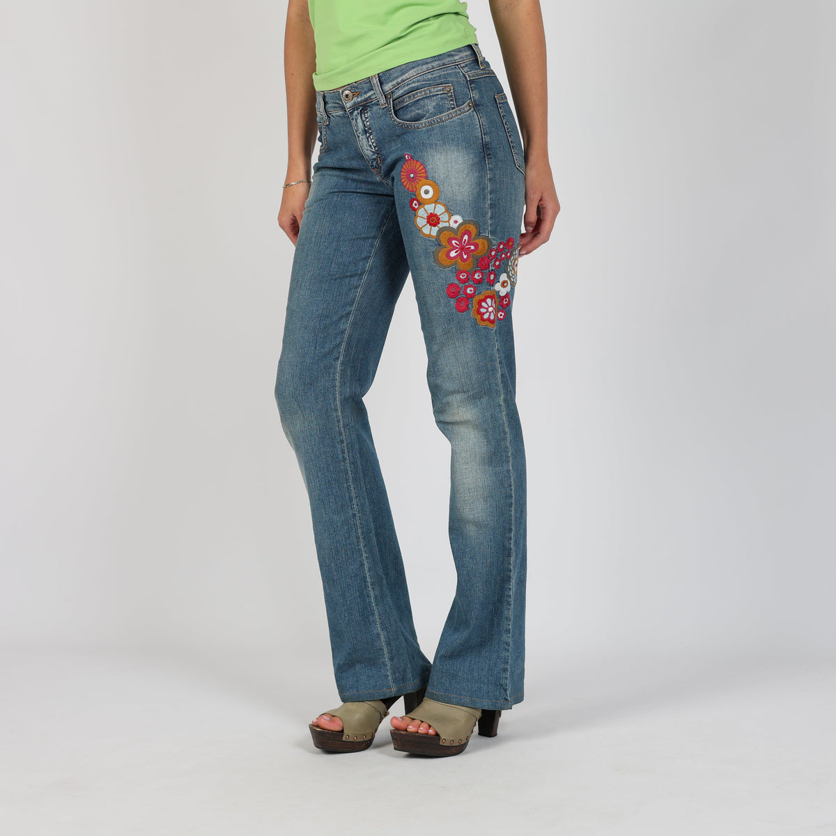 Light Blue 90s Moschino Straight Jeans (XS)