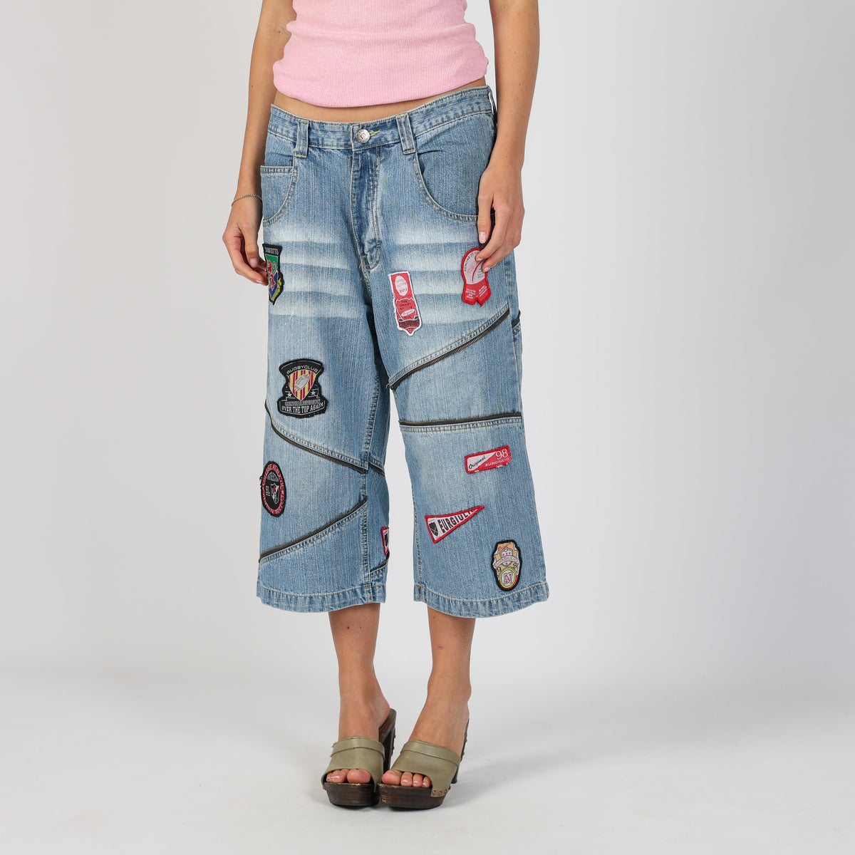 Light Blue Y2K Eurgiulio Denim Shorts (S)