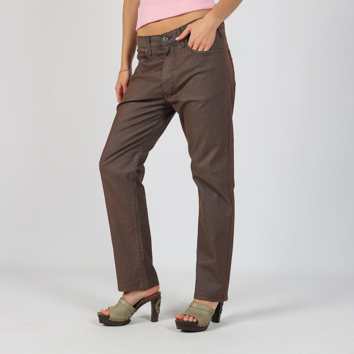 Brown Y2K Armani Jeans Straight Jeans (M)
