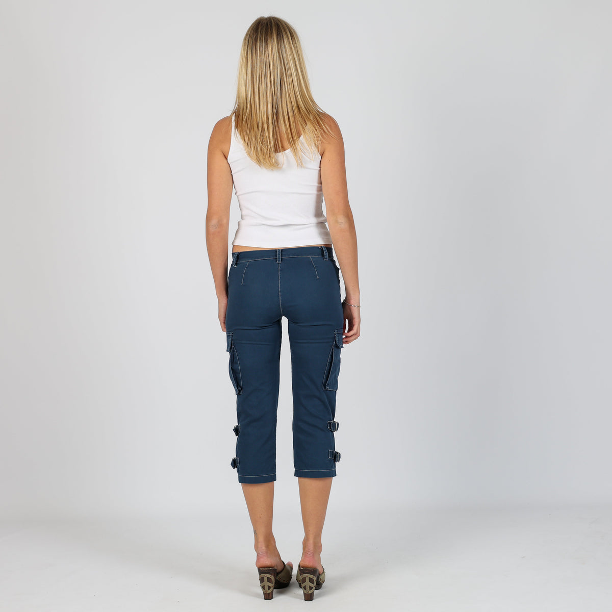 Navy Blue Y2K Cargo Pants (XS)
