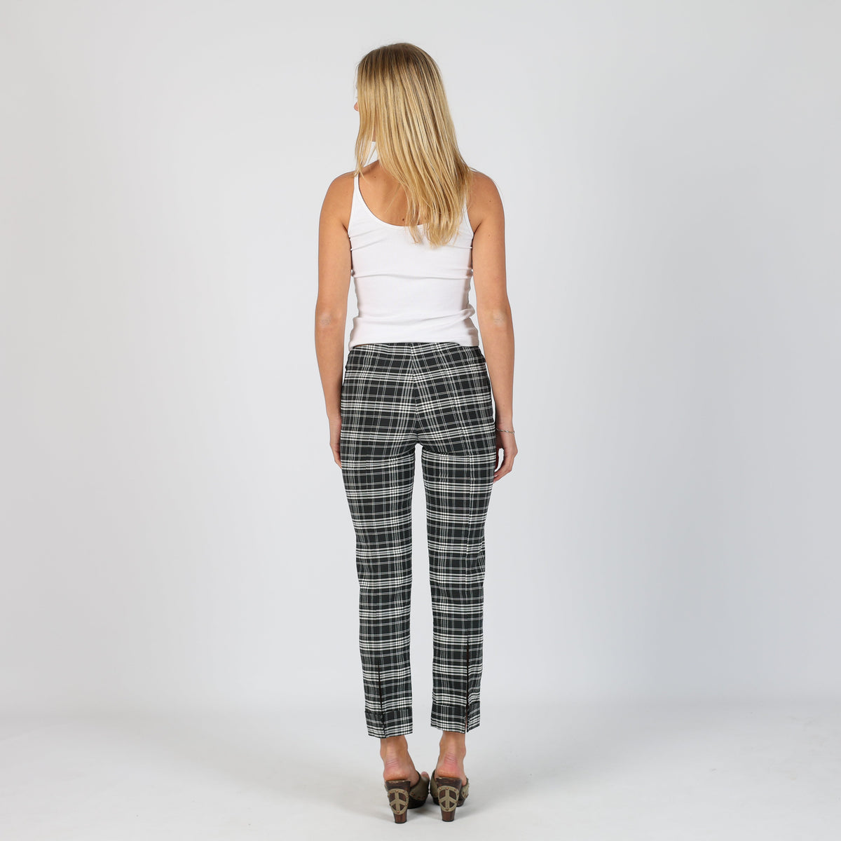 Black Y2K Dream Authentic Casual Trousers Checkered (XS)
