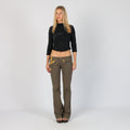 Dark Green Y2K Diesel Straight Jeans Low Rise (XS)