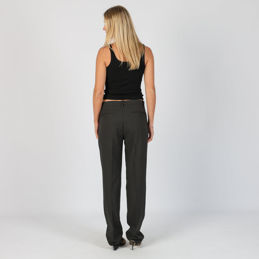 Charcoal Grey Y2K United Colors of Benetton Formal Trousers (S)
