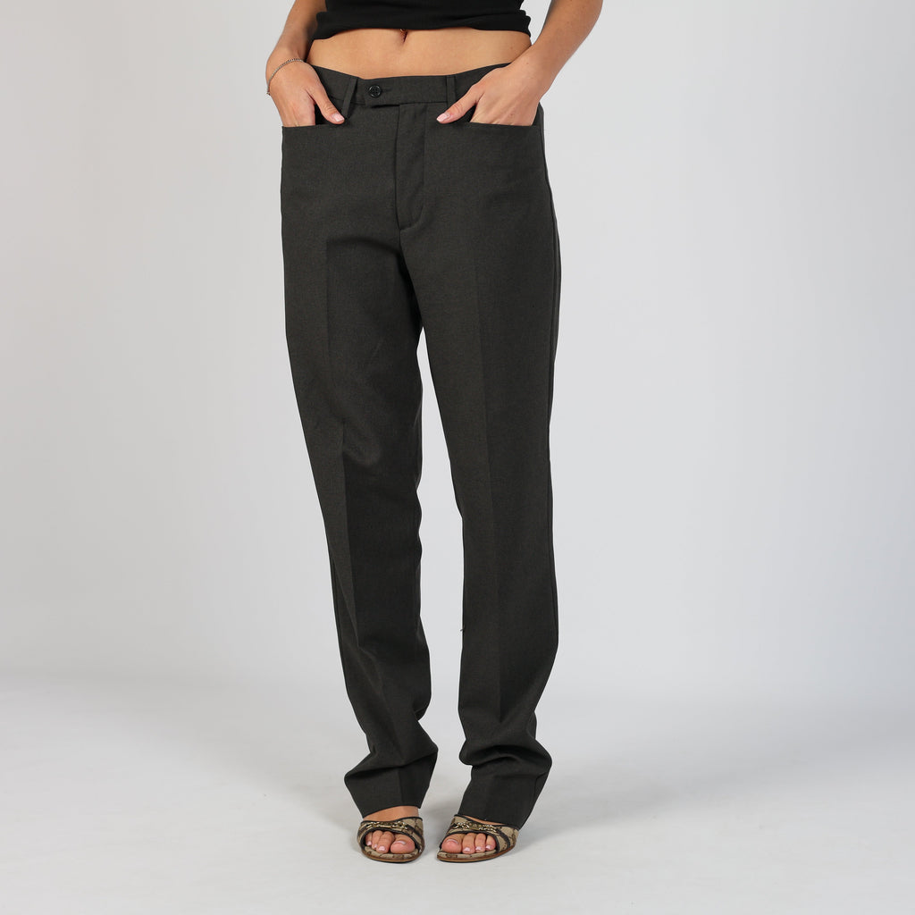 Charcoal Grey Y2K United Colors of Benetton Formal Trousers (S)