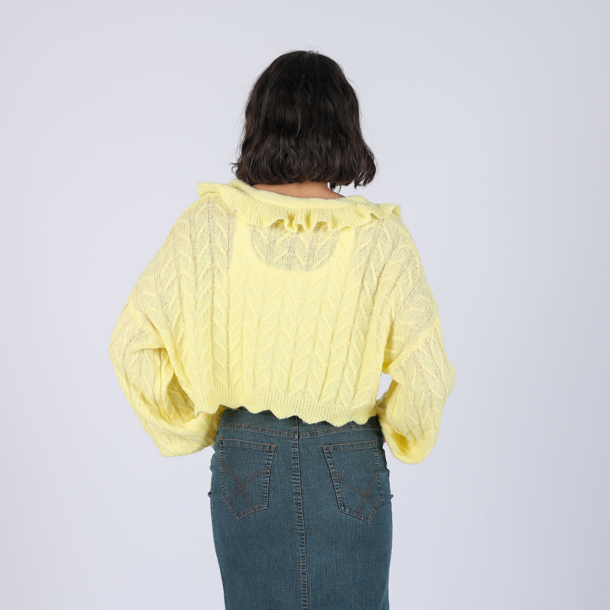 Yellow Y2K By clara Knitted Jumper (M)