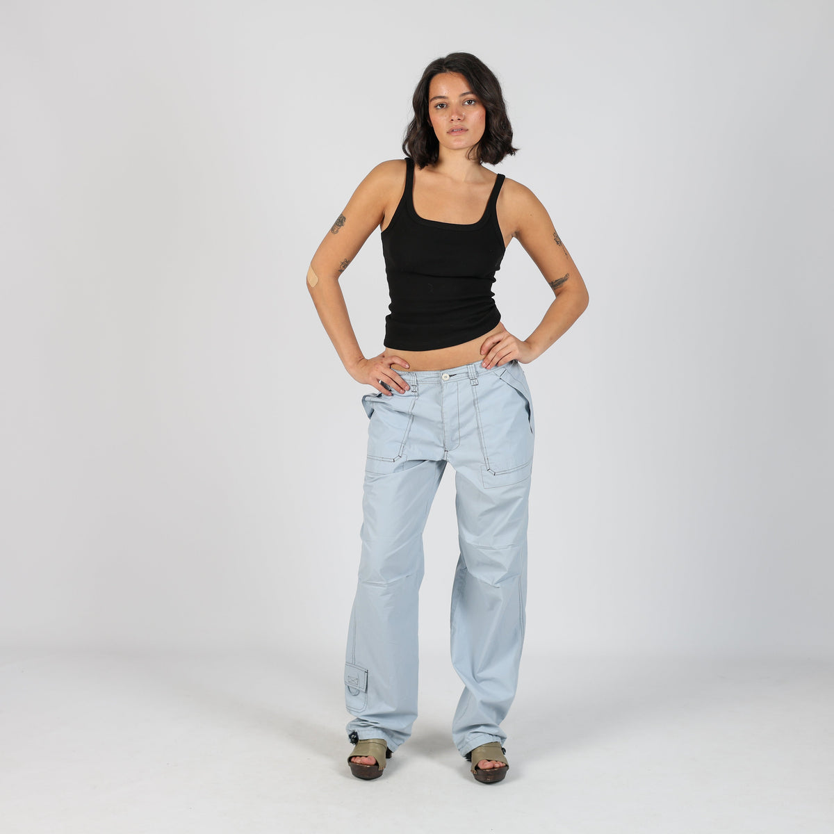 Light Blue Y2K WPM Cargo Pants (S)
