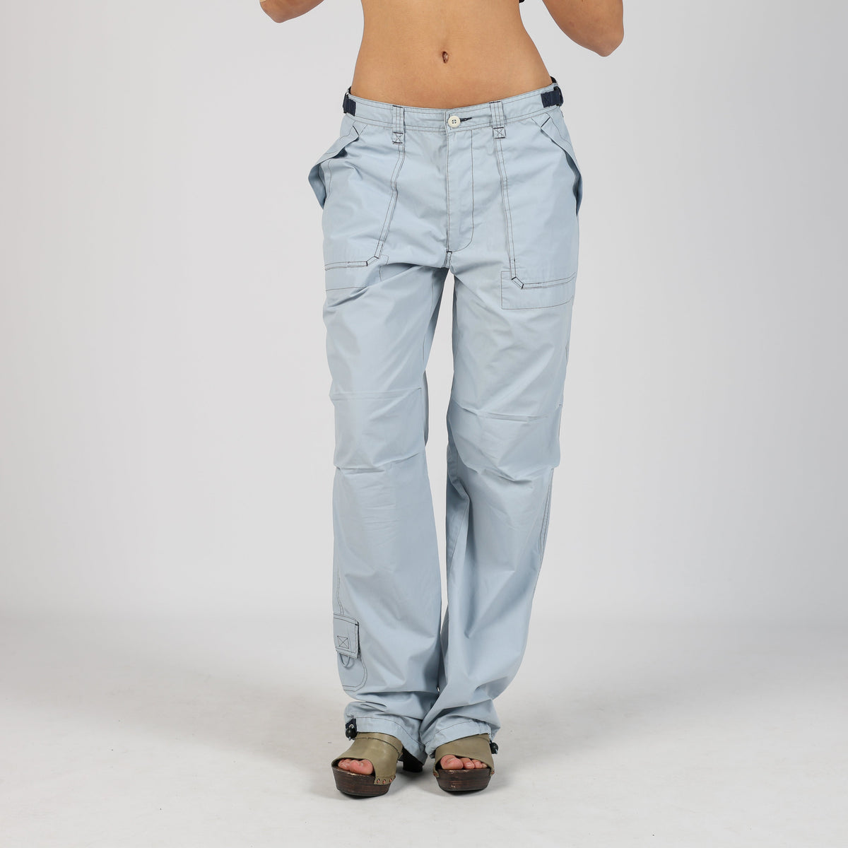 Light Blue Y2K WPM Cargo Pants (S)
