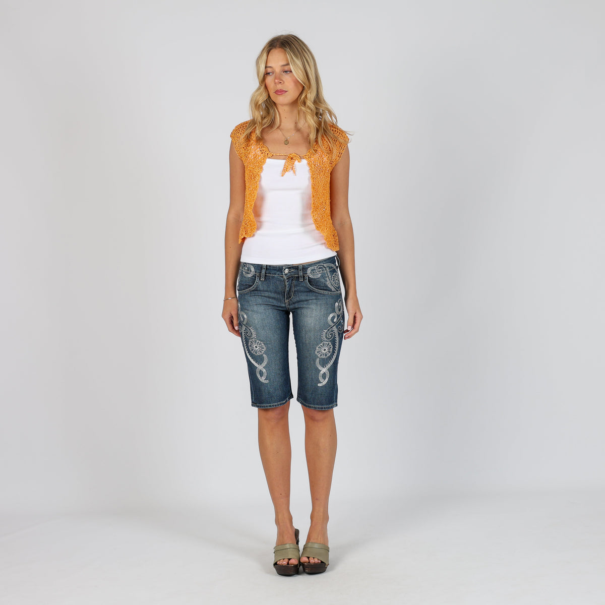 Blue Y2K Liu Jo 3/4 Jeans (XS)