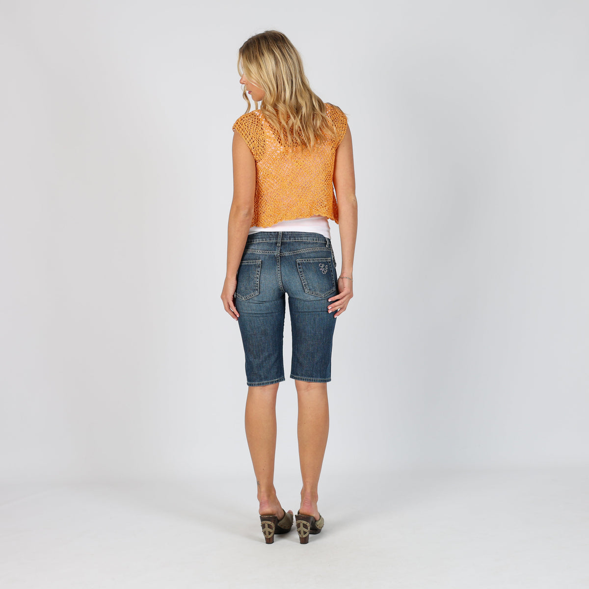 Blue Y2K Liu Jo 3/4 Jeans (XS)