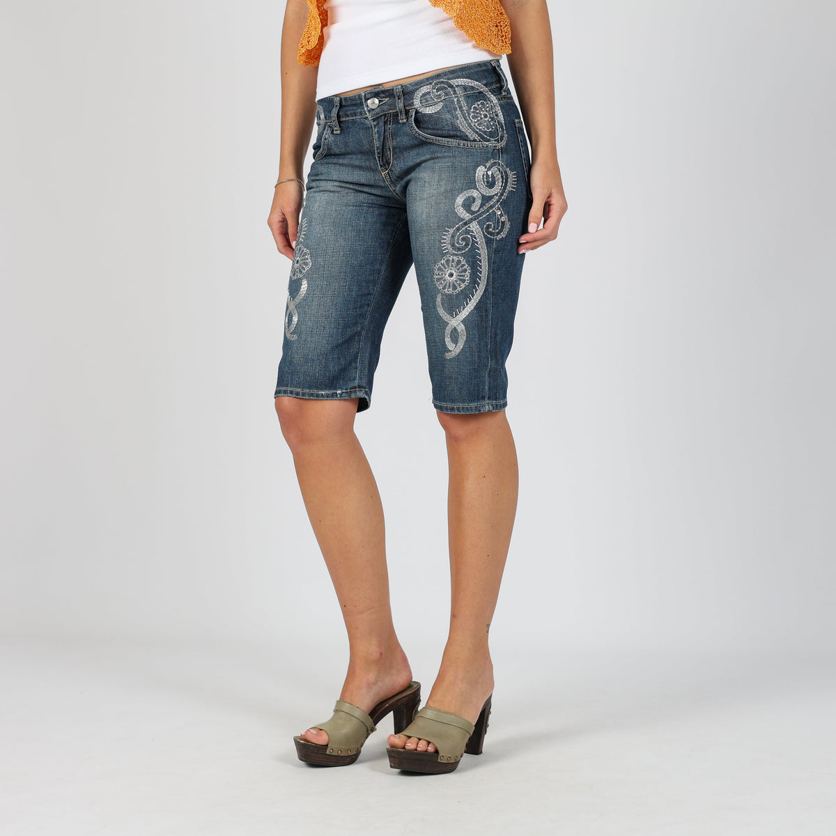 Blue Y2K Liu Jo 3/4 Jeans (XS)