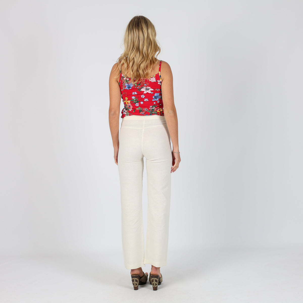 Ivory Y2K Still Casual Trousers (XS)