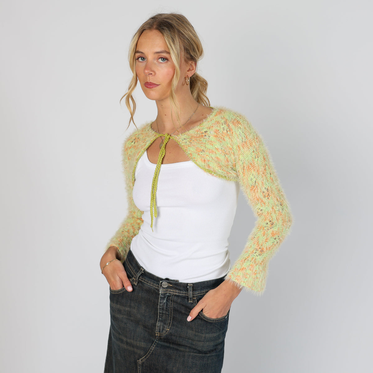 Light Green Y2K Cardigan (S)