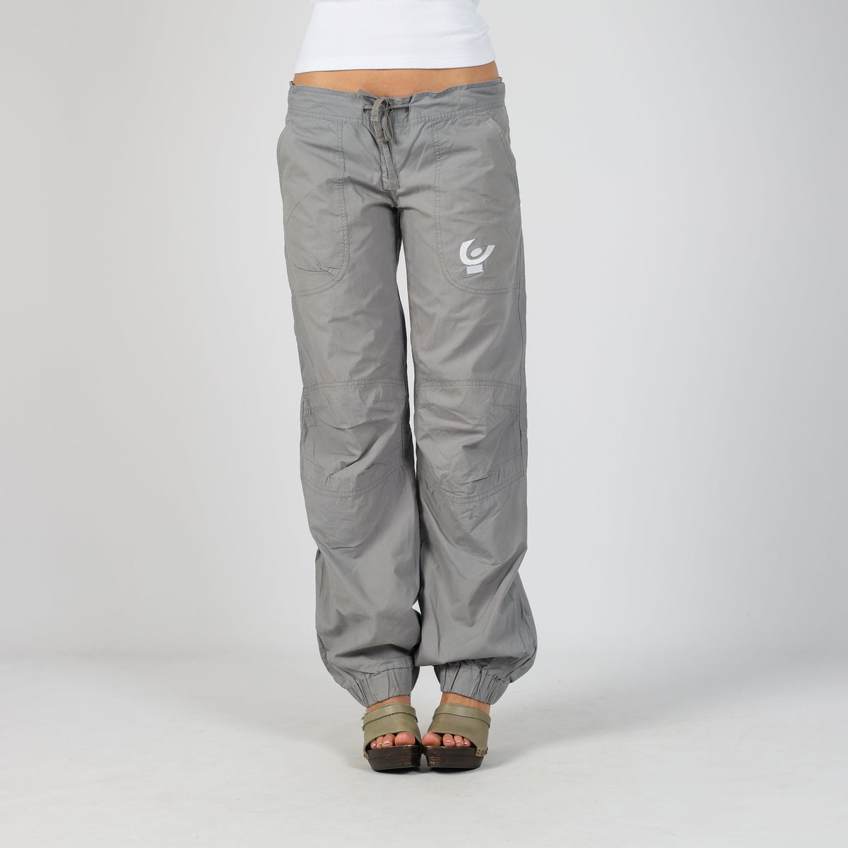 Grey Y2K Freddy Campus Cargo Pants (M)