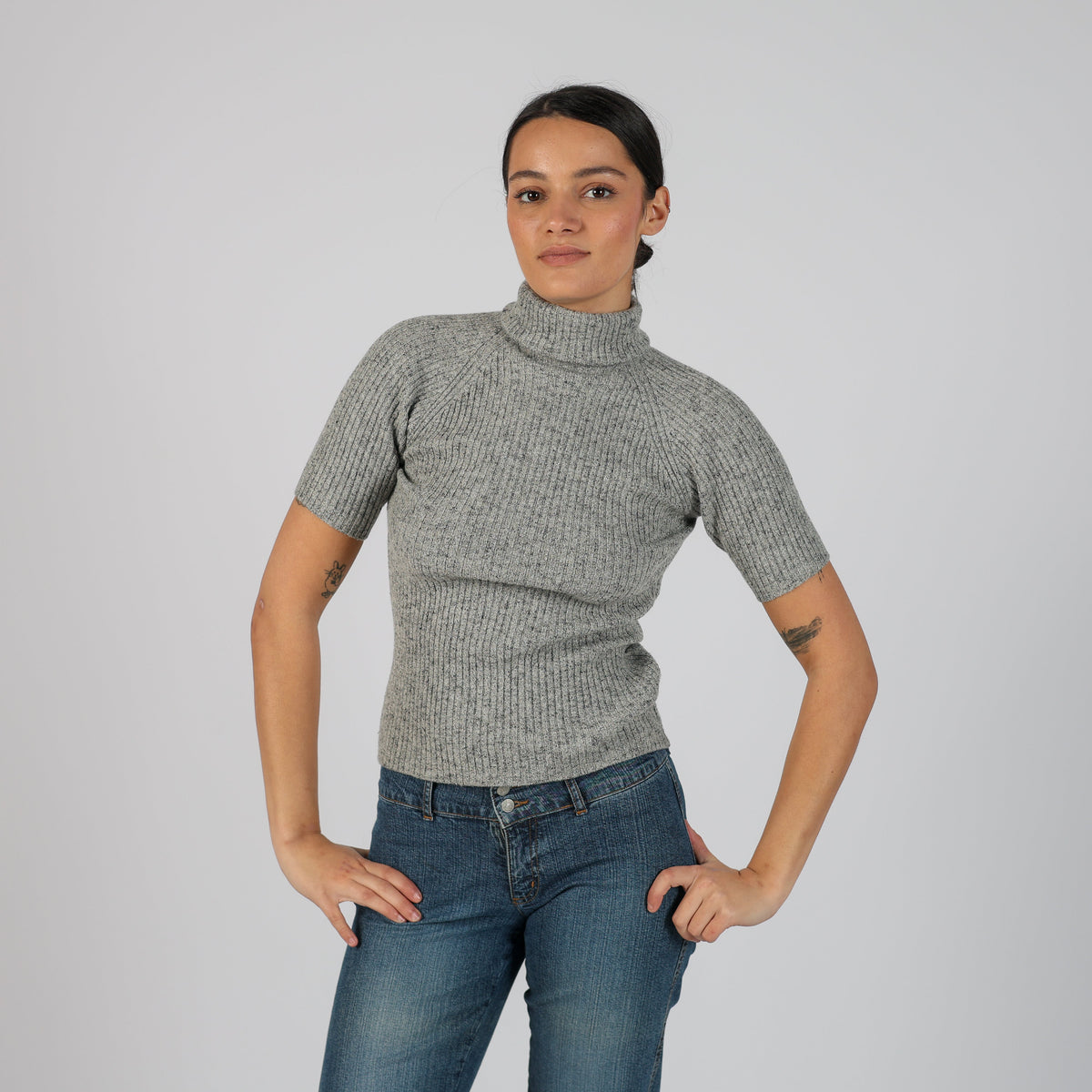 Grey Y2K Marella Knitted Top (S)