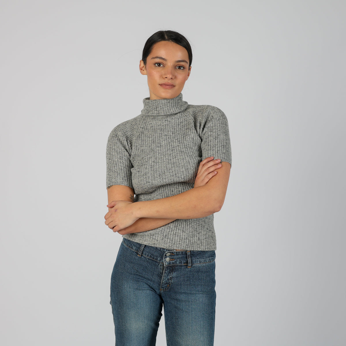 Grey Y2K Marella Knitted Top (S)