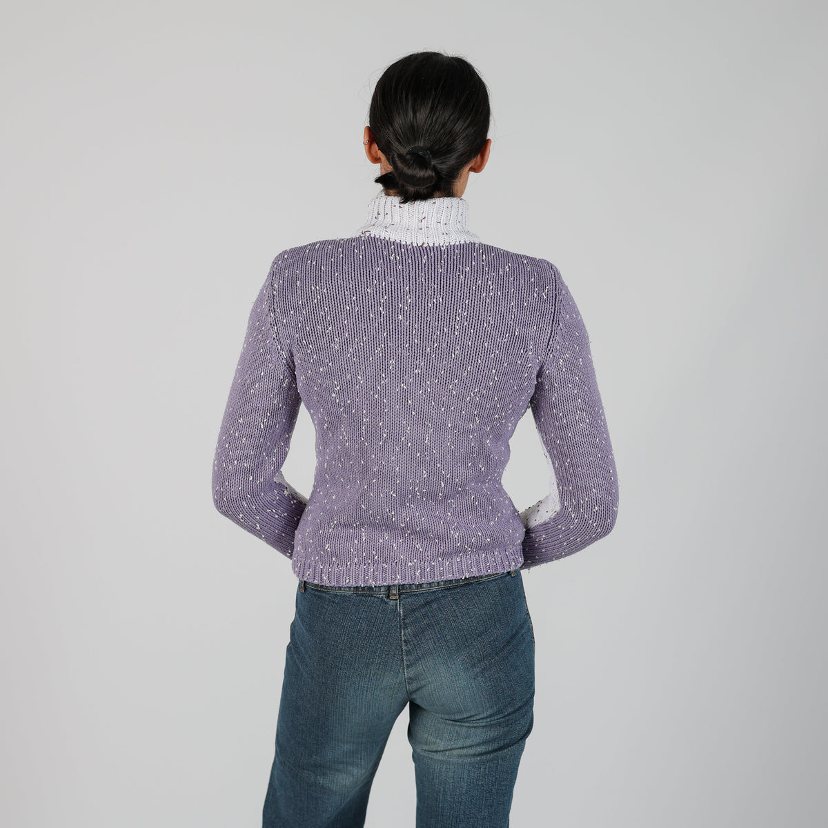 Lilac Purple Y2K Knitted Jumper (S)