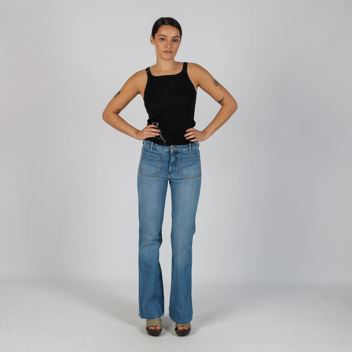 Blue Y2K Wrangler Bootcut Jeans (XS)