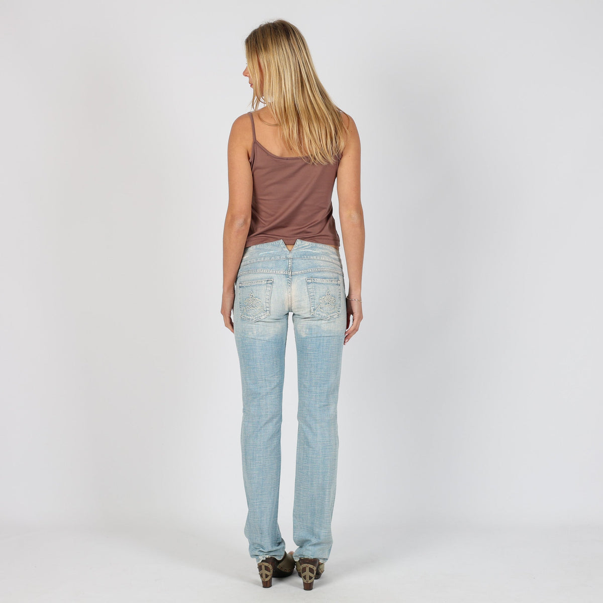 Light Blue Y2K Diesel Straight Jeans (XS)