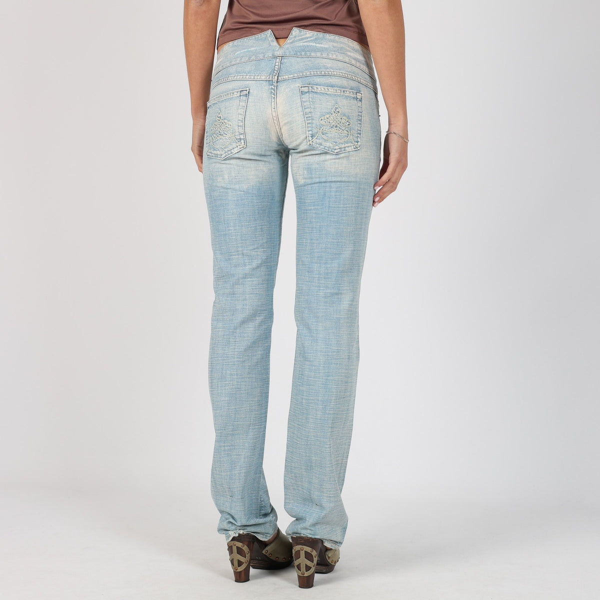 Light Blue Y2K Diesel Straight Jeans (XS)