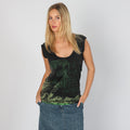 Black Y2K Diesel Woven Top (M)