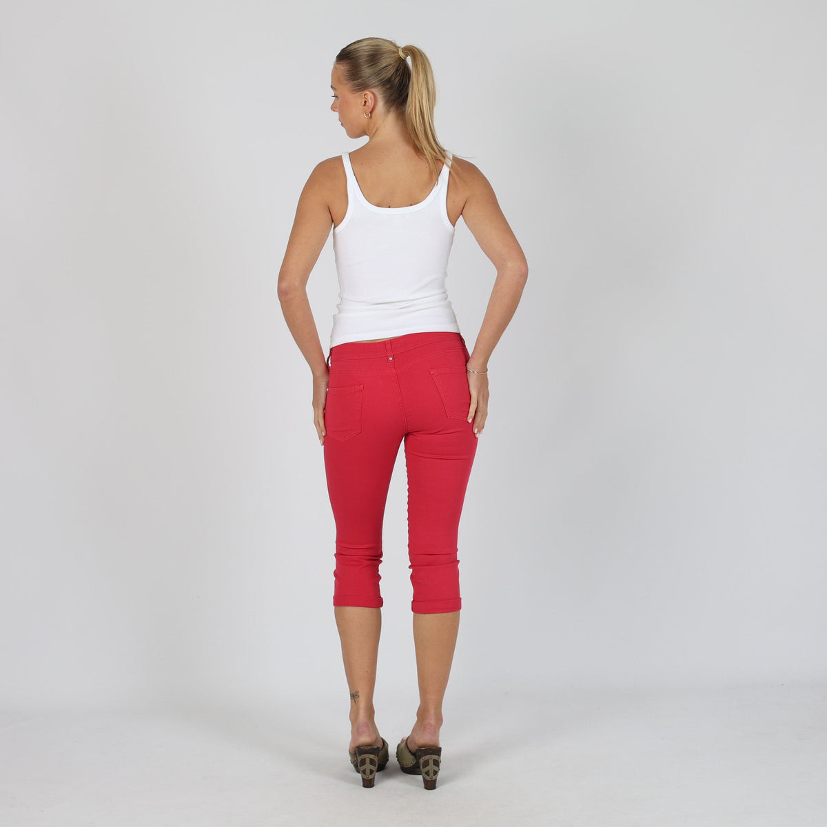 Pink Y2K Motivi Capri Trouser (XS)