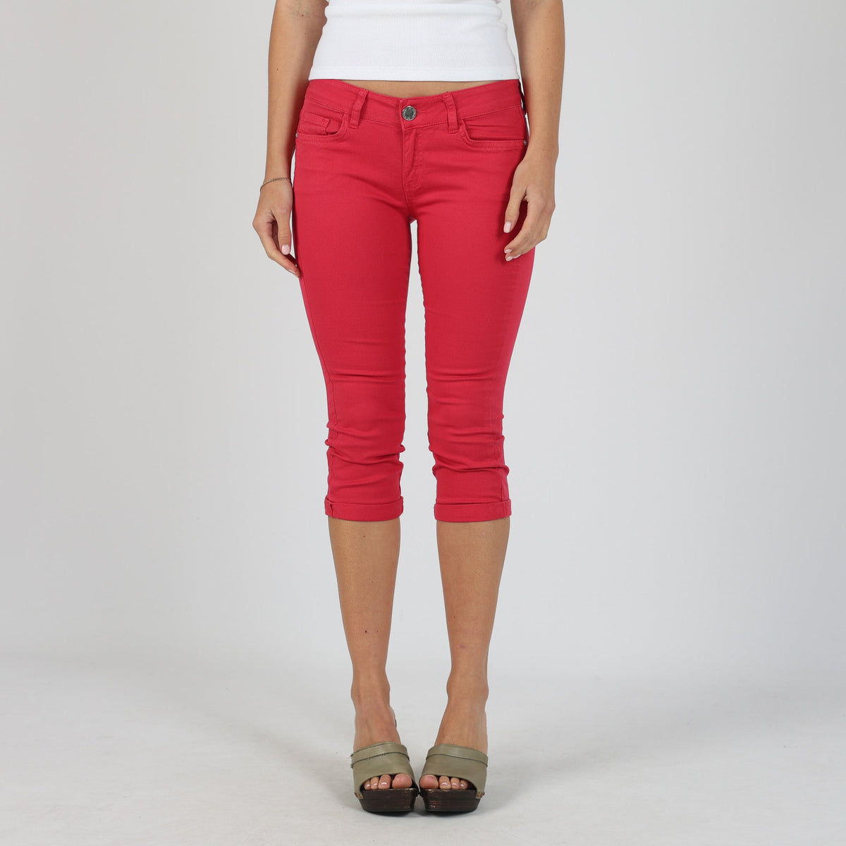 Pink Y2K Motivi Capri Trouser (XS)