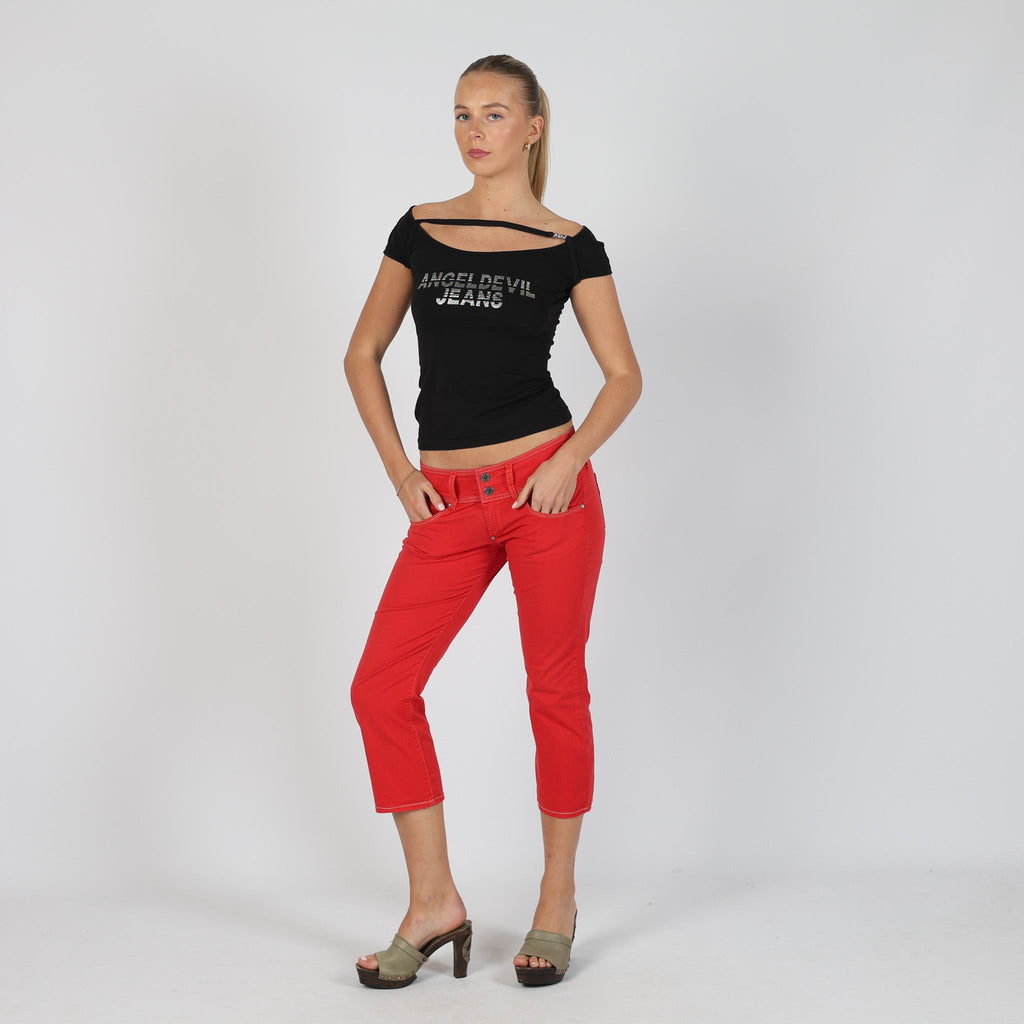 Red Y2K Diesel Capri Trouser (S)