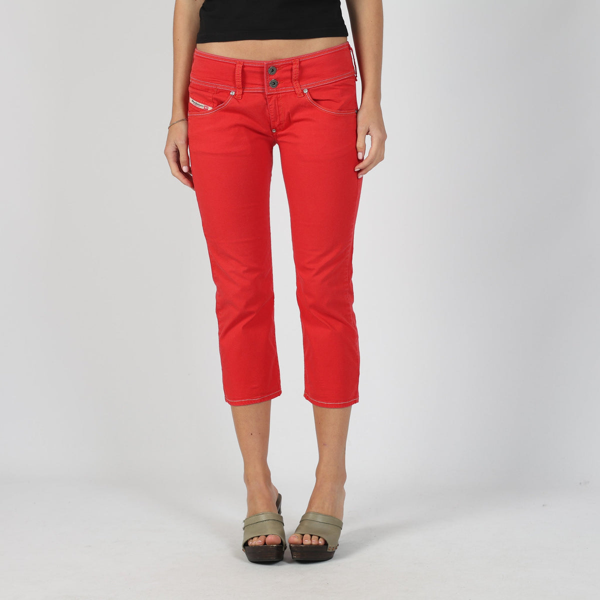 Red Y2K Diesel Capri Trouser (S)