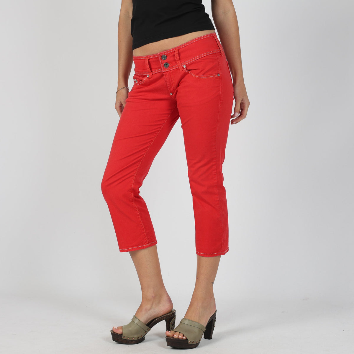 Red Y2K Diesel Capri Trouser (S)