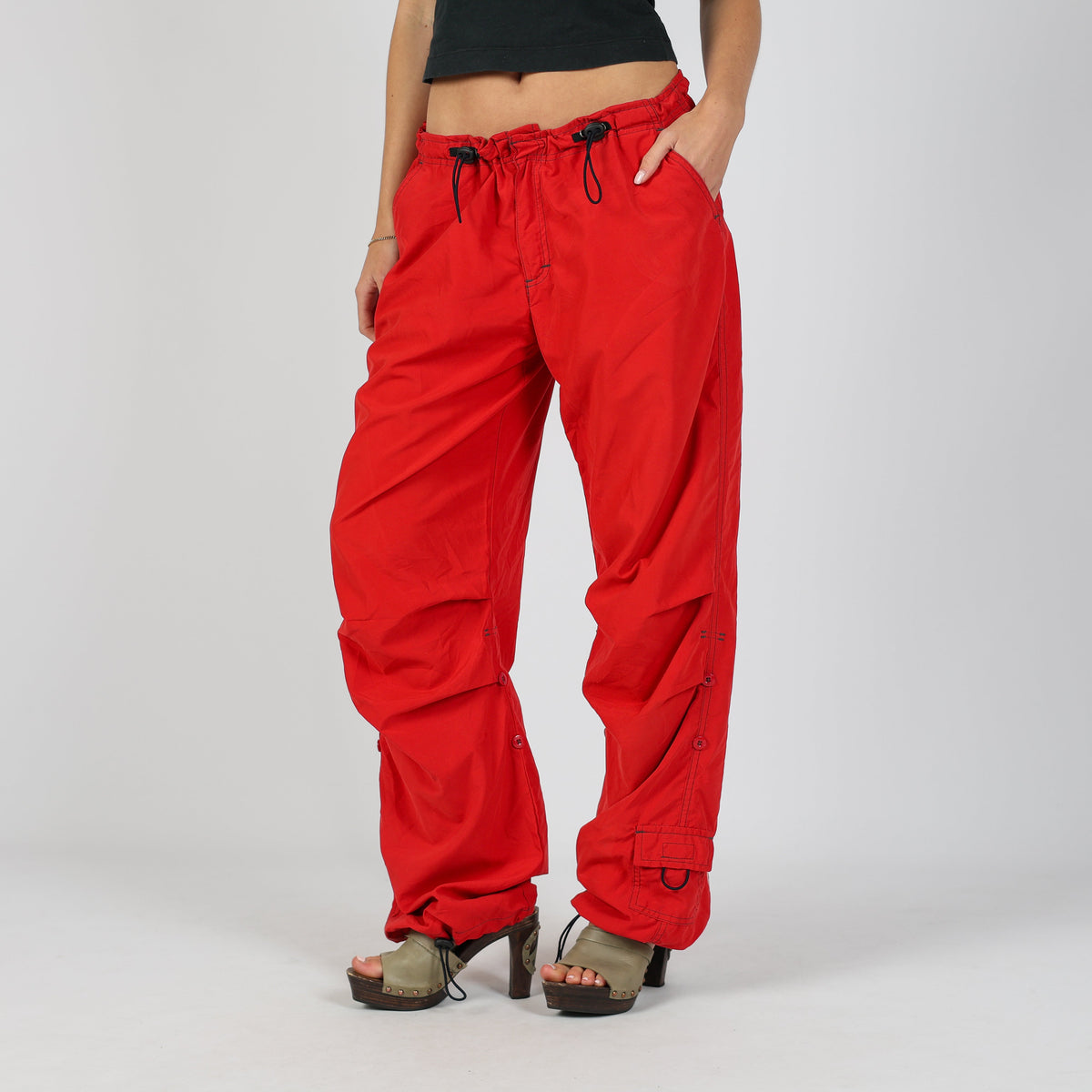 Red Y2K GAS Cargo Pants (S)