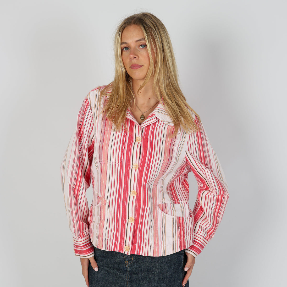 Baby Pink Y2K More&More Shirt (L)