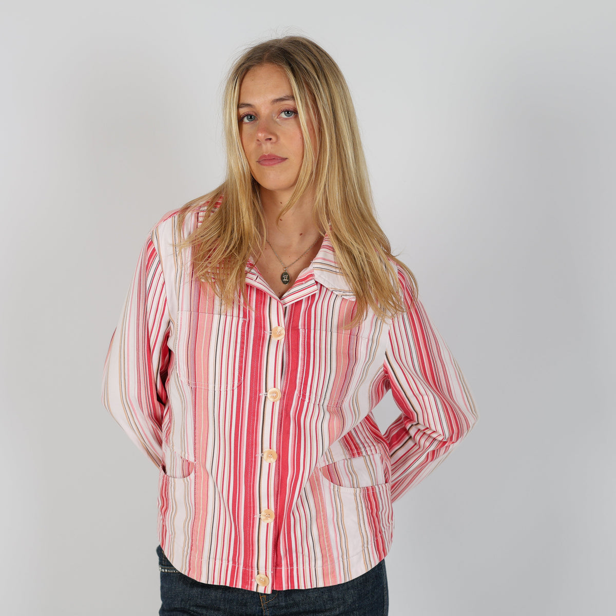 Baby Pink Y2K More&More Shirt (L)