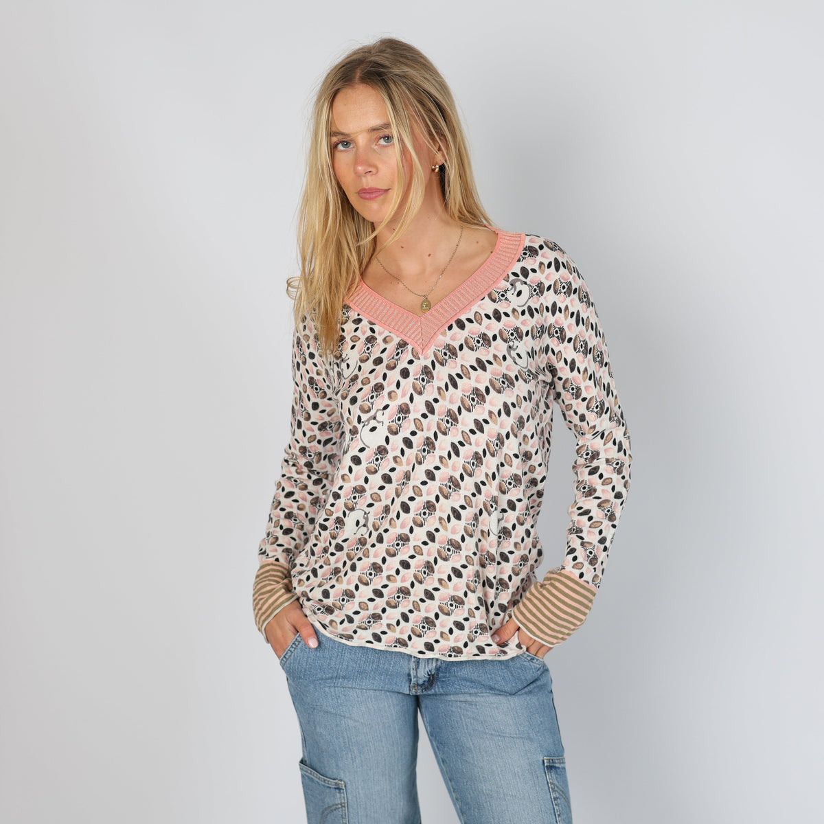 Ivory Y2K Diana Callesi Knitted Top (M)
