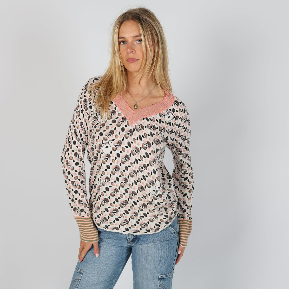 Ivory Y2K Diana Callesi Knitted Top (M)