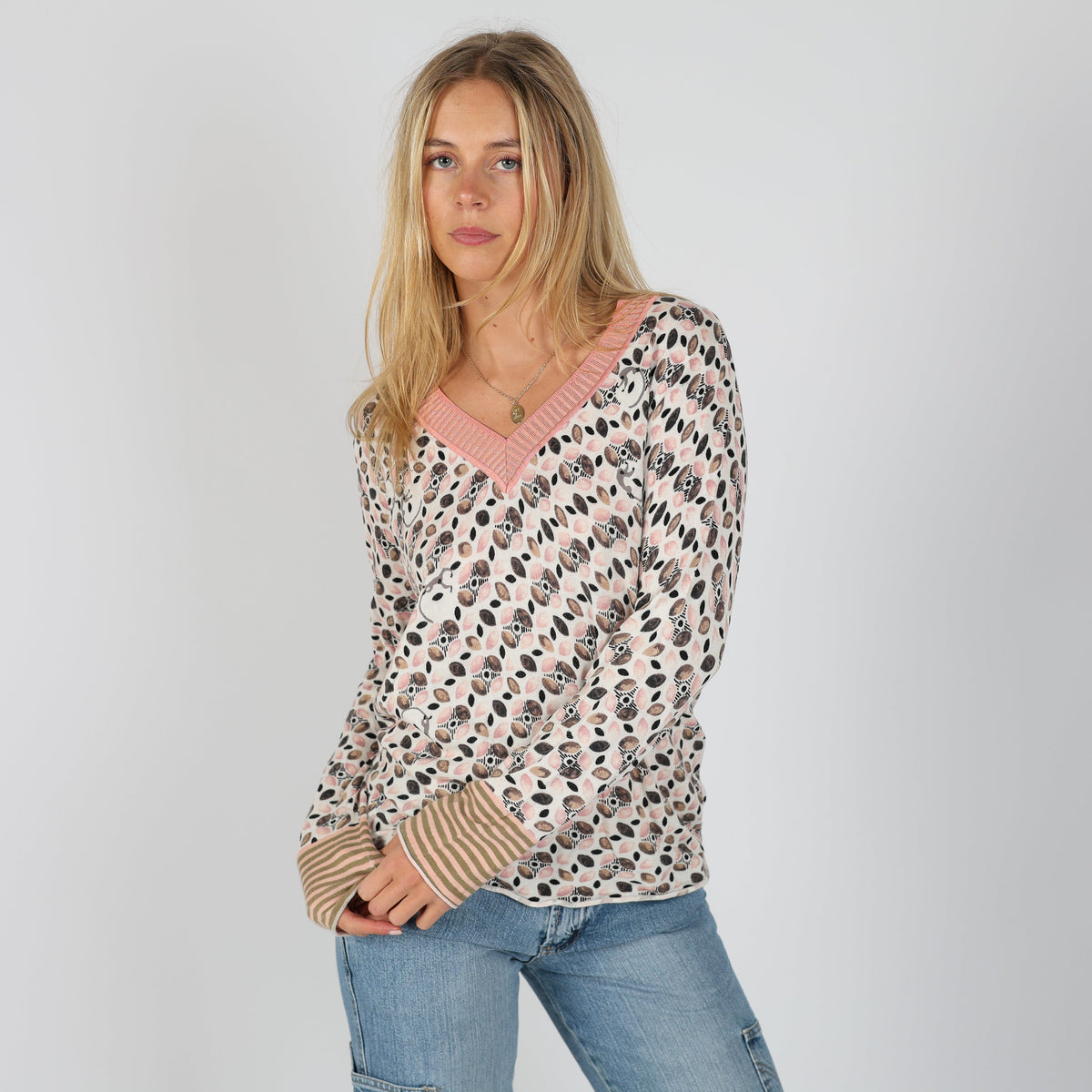Ivory Y2K Diana Callesi Knitted Top (M)