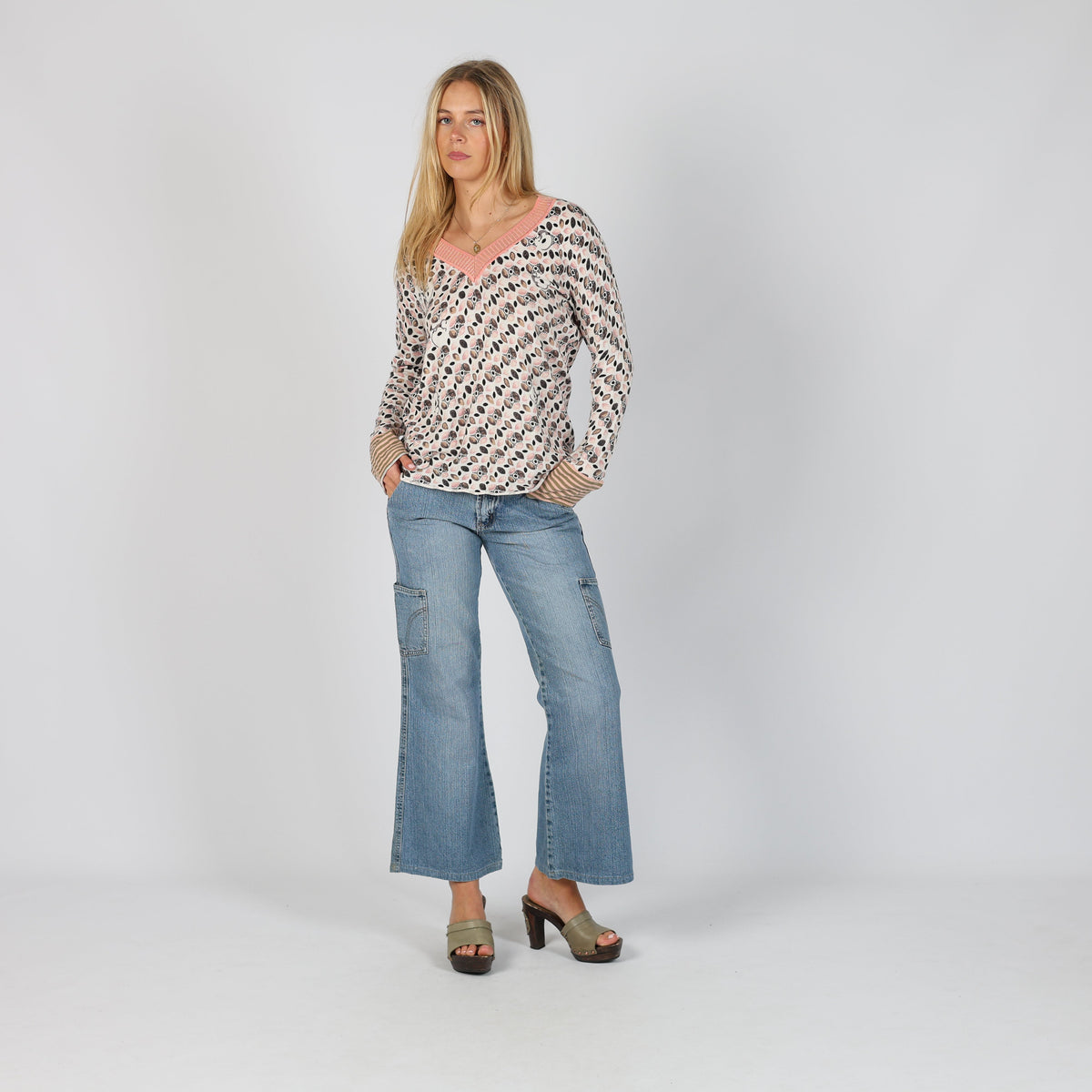 Light Blue Y2K Miss Edith Flare Jeans (S)