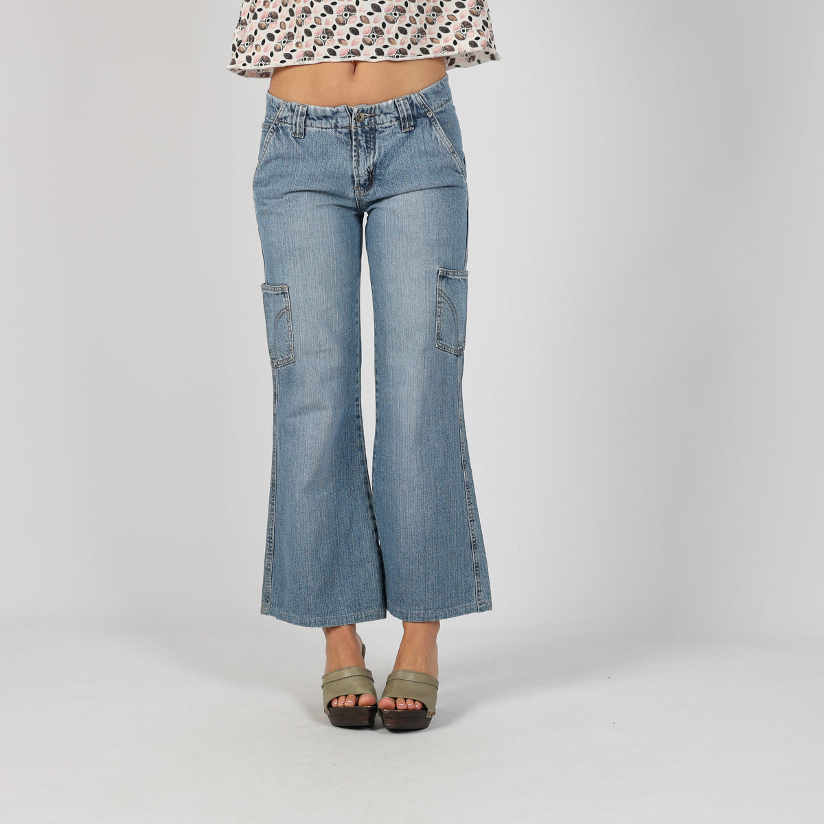 Light Blue Y2K Miss Edith Flare Jeans (S)