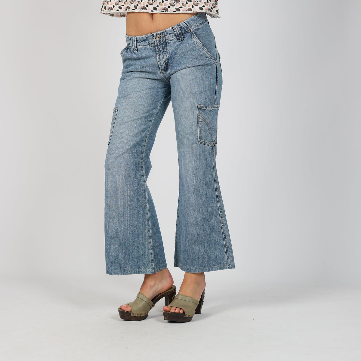 Light Blue Y2K Miss Edith Flare Jeans (S)