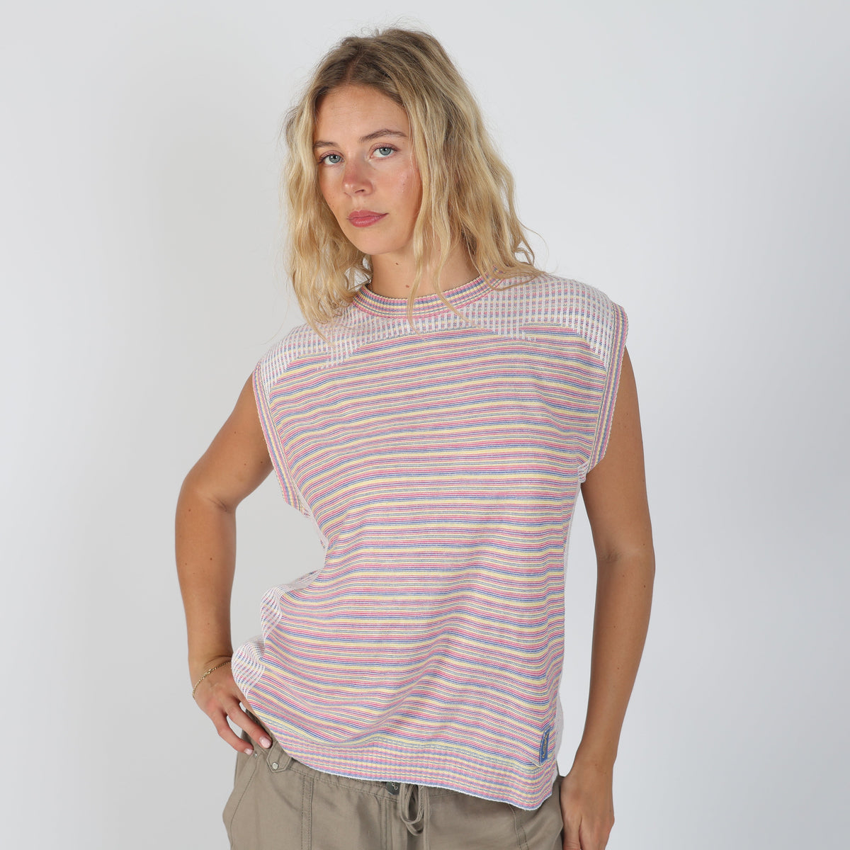 Multicoloured Y2K Diesel Knitted Top (L)