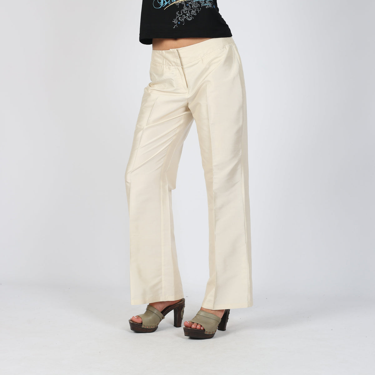Cream 90s Max&Co. Woven Trousers (M)