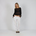 White Y2K United Colors of Benetton Woven Trousers (M)