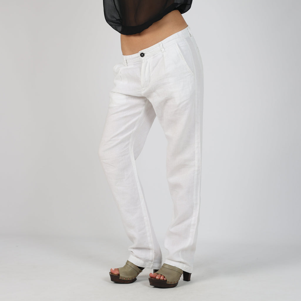 White Y2K United Colors of Benetton Woven Trousers (M)